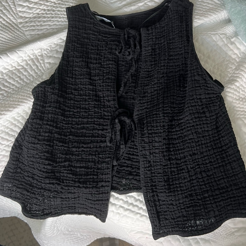 Black ZARA tie top